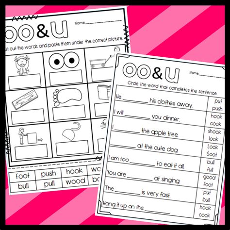 Vowel Digraph Oo Worksheets Oo Words Vowel Digraphs Digraph