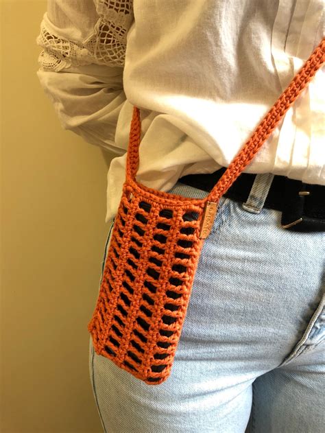 Crochet Bag For Phone Cell Phone Pouch Crossbody Phone Case Etsy