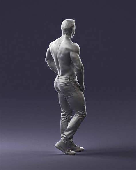 Naked Torso Man 0124 3D Model By 3DFarm