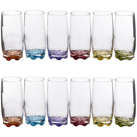 Set Van 12x Stuks Drinkglazen Waterglazen Kleurenmix 380 Ml