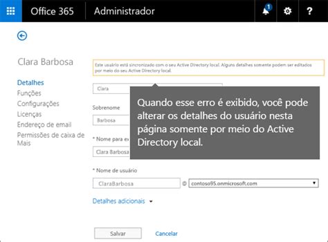 Alterar Um Usu Rio Nome E Endere O De Email No Office Office