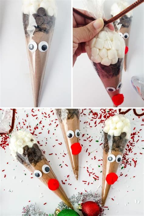 Reindeer Hot Chocolate Gift Bags Bake Me Some Sugar