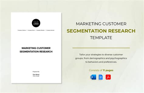 Marketing Customer Segmentation Research Template in Word, PDF, Google ...