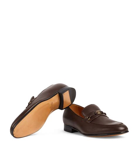 Gucci Leather Interlocking G Loafers Harrods Us