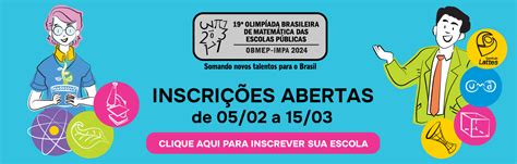 19ª OBMEP 2024 Estão abertas as inscrições para a olimpíada