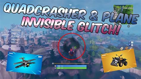 How To Drive New Invisible Quadcrasher And Plane Invisible Vehicle Glitch Fortnite Battle