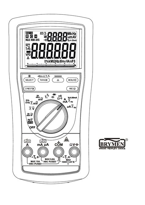 User Manual Brymen Bm867s English 24 Pages