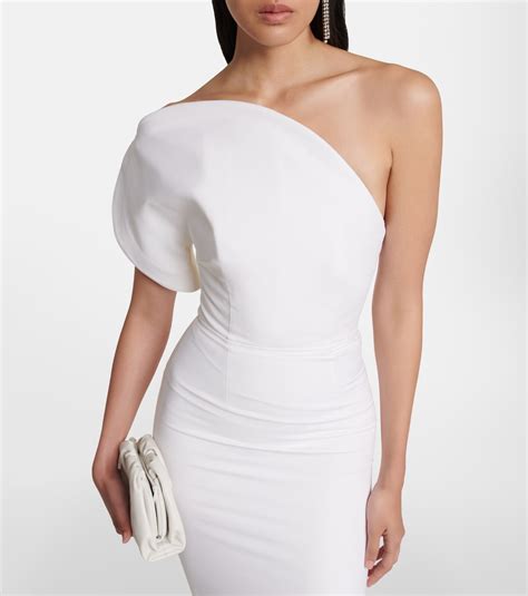 Asymmetric Wool And Silk Gown In White Roland Mouret Mytheresa