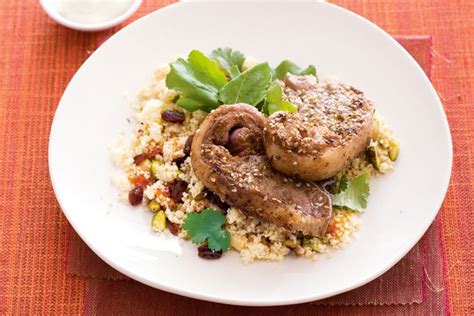 Dukkah Crusted Lamb Chops With Fruit And Nut Couscous