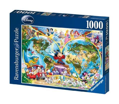 Disney World Map 1000 Piece Jigsaw Puzzle Featuring Game Searches