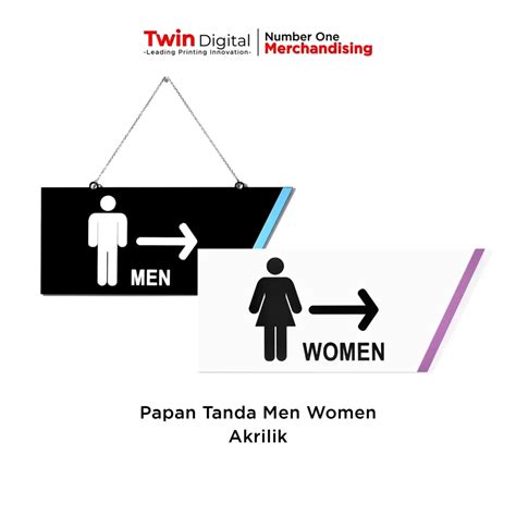 Papan Tanda Men Women Akrilik Platform Corporate B B Twin Digital