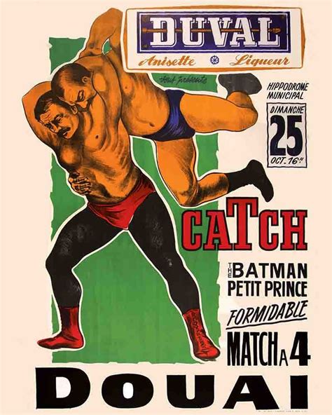 Vintage French Pro Wrestling Event Poster Digital Art Print Retro - Etsy