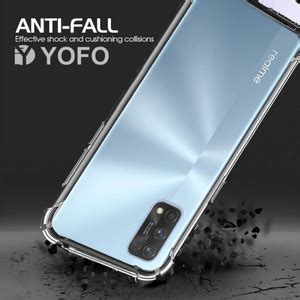 Yofo Rubber Back Cover Case For Realme Pro Transparent With Bumper