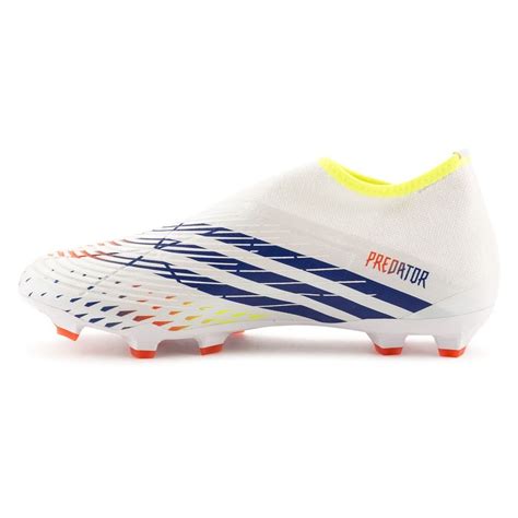 Adidas Predator Edge Laceless Fg Al Rihla Blanc Jaune Bleu