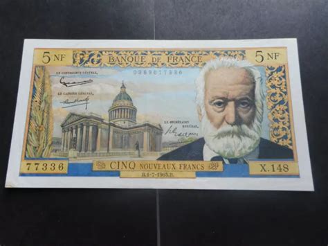 Billet Nouveaux Francs Victor Hugo Du Tat Sup Eur