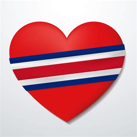 Premium Vector Heart With Costa Rica Flag