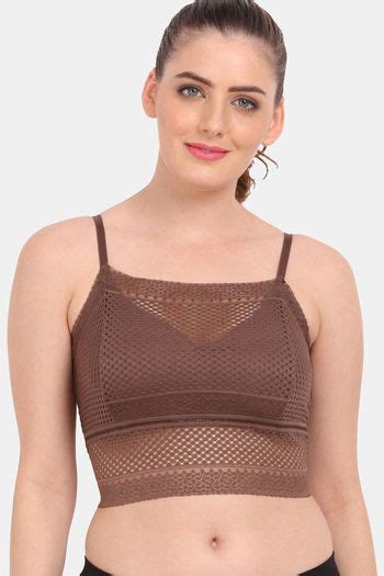 Buy Amour Secret Padded Non Wired High Coverage Bralette Brown At Rs720 Online Bra Online