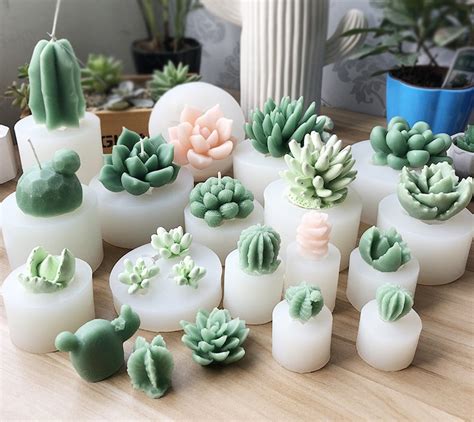 Succulent Mold Plant Silicone Mold 3D Succulent Candle Mold Etsy