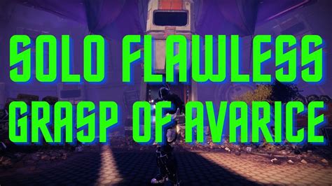 Solo Flawless Grasp Of Avarice Titan Season Of The Lost Destiny