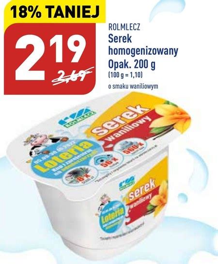 Serek Homogenizowany Rolmlecz 18 TANIEJ Promocja Aldi Ding Pl