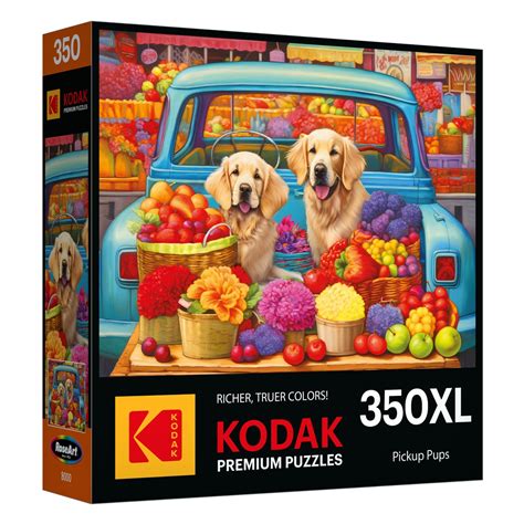 RoseArt KODAK Premium PICKUP PUPS 350 Piece Jigsaw