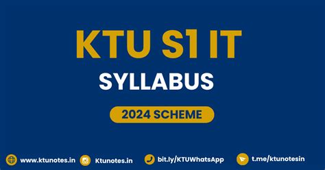 KTU S1 IT SYLLABUS | 2024 SCHEME