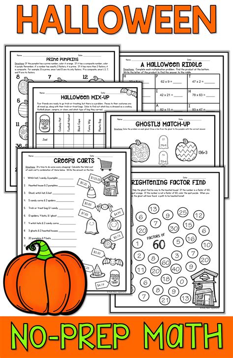 Free Halloween Math Printables