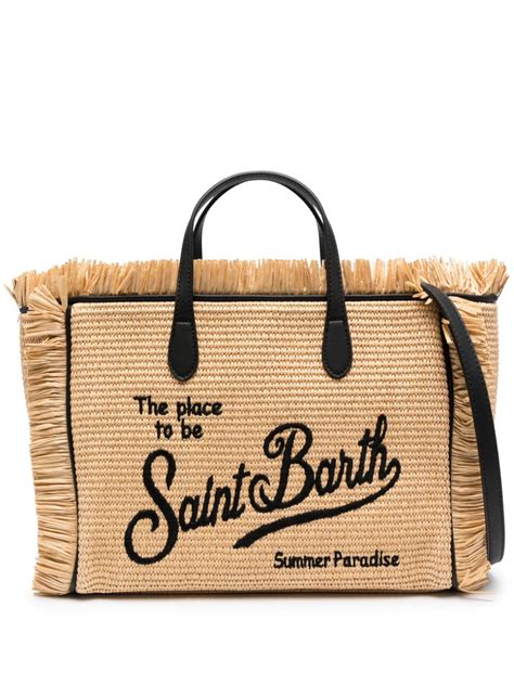 Mc2 Saint Barth Colette Interwoven Straw Tote Bag In Neutrals ModeSens