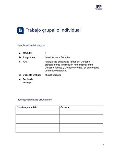 Formato Tg Ti Formal Derecho Trabajo Grupal O Individual