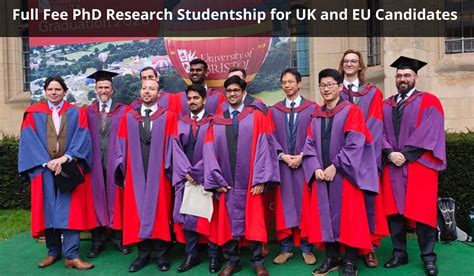 Full Fee Phd Research Studentship For Uk And Eu Candidates At