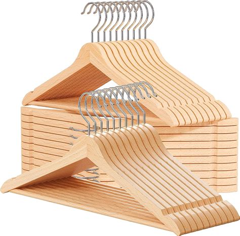 OGIVO Cintres En Bois Lot De 30 Cintre En Bois Pour Votre Armoire