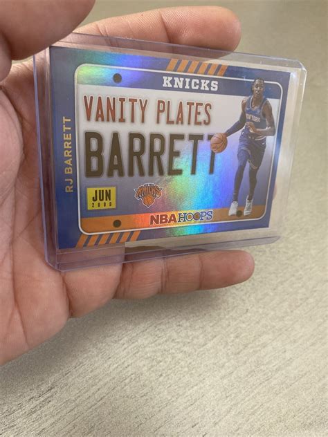 2020 21 Panini NBA Hoops Vanity Plates Holo 25 RJ Barrett For Sale