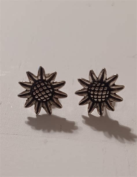 Sterling Silver Sunflower Stud Earrings The ACTS Mission Store