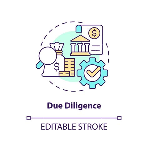 Due Diligence Concept Icon Icon Service Logo Vector Icon Service