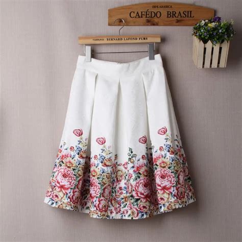 Women Midi Skirts Sweet White Elegant Plus Size Xl Aline High Waist