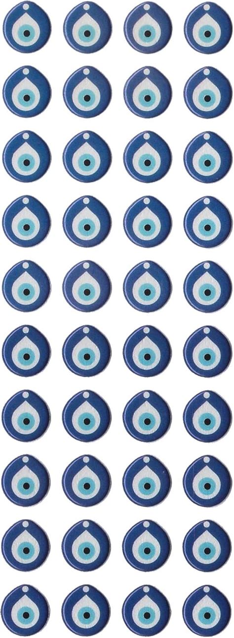 X Nazar Boncuk Boncugu D Sticker Relief Stickers Mm Blue Eye