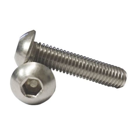 304 Stainless Steel Button Head Socket Cap Screws Allen Hex Drive By