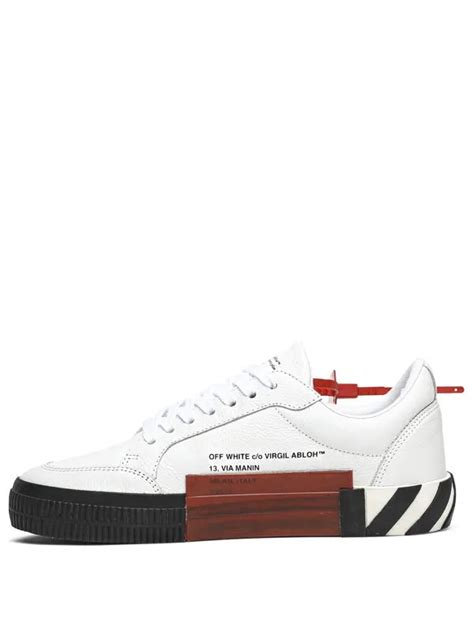 Off White Vulcanized Low Canvas White Black Original São Paulo