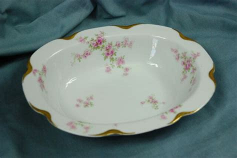 Haviland And Co France Limoges Pink Flowers Pattern Gold Trim 8 X 10