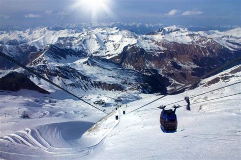 Austria Hintertuxer Winter Scenery Winter Sport Skiing