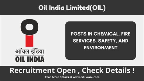 Oil India Limited Recruitment Out Check Notification Here Edukraze