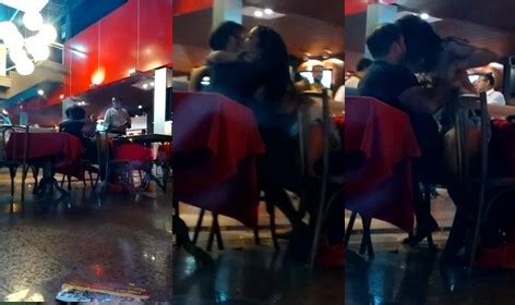 Casal Flagrado Trasando No Restaurante Todo Mundo Viu S Gatinhas