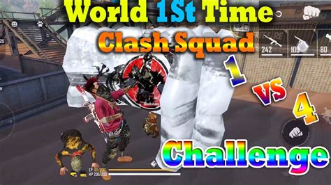 World 1st Time Clash Squad 1 Vs 4 Match Free Fire Best Clash Squad