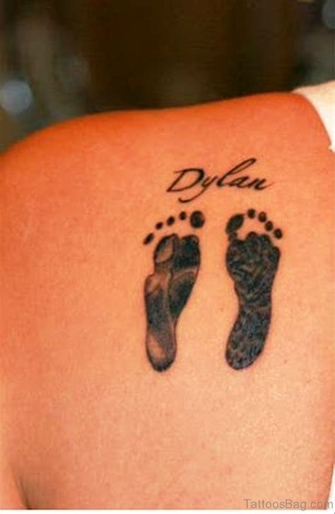 Cute Baby Footprint Tattoos On Shoulder Tattoo Designs