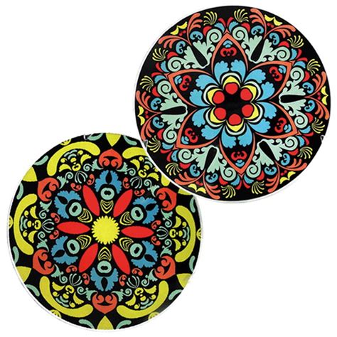 Prato De Parede Decorativo Mandala Vidro 2 Pratos 2 Suportes