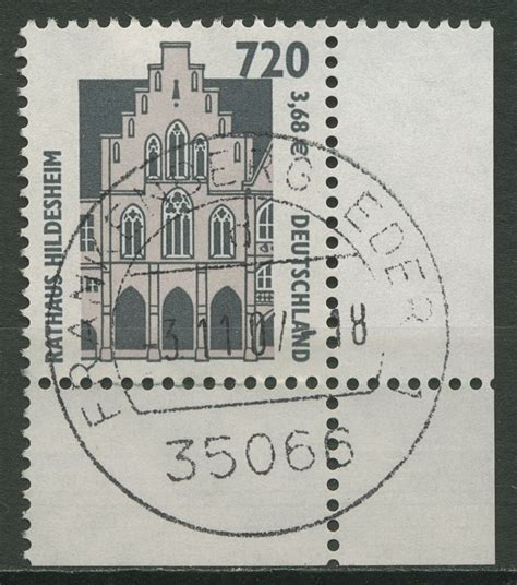 Bund 2001 Sehenswürdigkeiten SWK 2197 Ecke 4 mit TOP Stempel