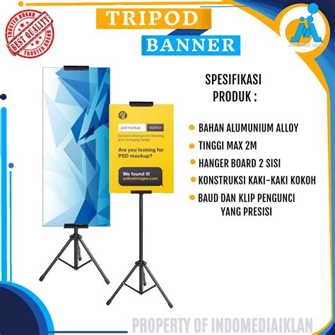 Tiang Banner Tripod Banner Tiang Media Iklan Tiang Promosi Lazada