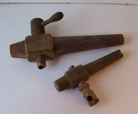 2 Antique Wooden Beer Tap Spigots Wood Spigots Home Bar Prohibition Era