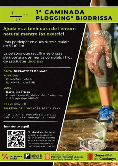 Primera caminada plogging Biodrissa Fundació Drissa