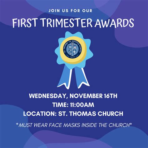Awards Assembly For 1st 8th Grade This Wednesday St Thomas The